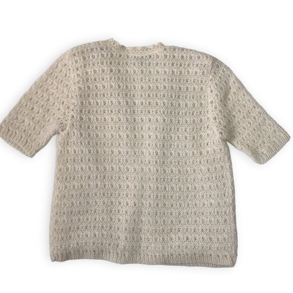 Vintage 50s Sidney Gould Loose Knit Lambswool Cardigan Sweater Lined - Picture 3 of 7